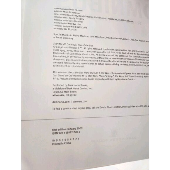 Star Wars Omnibus: Rise of the Sith 2009 First Print Paperback Rare Dark Horse - Picture 6 of 6